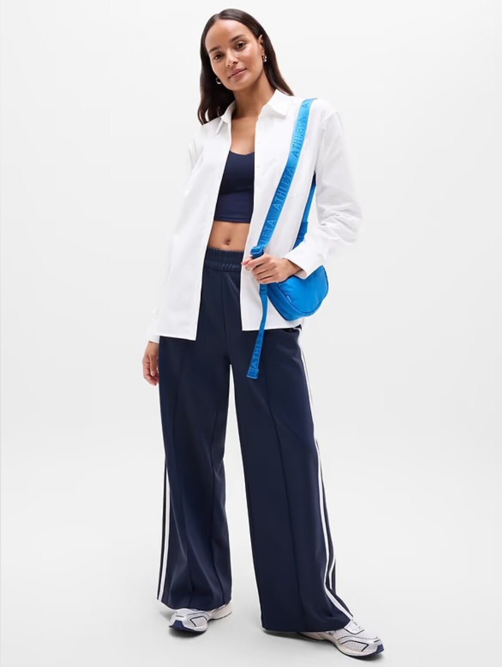 *NWT* Athleta Women's Midday Relaxed Poplin Shirt, Bright White - sz L - Picture 13 of 14